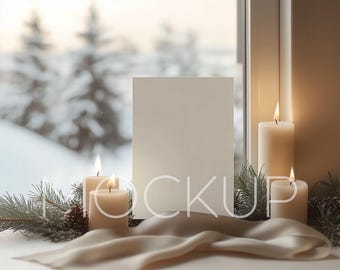 Christmas Card Mockup Christmas Invitation Mockup Christmas Dinner Invite Mockup Holiday Card Mockup Greeting Card Mockup 5x7 Invite Mock Up
