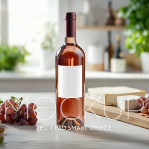 Wine Label Mockup Wine Bottle Mockup Blank Wine Label Mockup PSD Smart Object Mockup Blank Label Canva Template JPG Label Mockup for Wedding