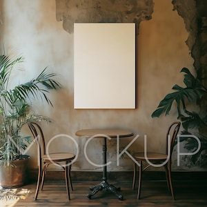 Canvas Mockup Vertical Frame Mockup Canvas PSD Mockup 5x7 Wall Art Canvas Mock Up Coffee Shop Mockup Canva Template Wall Frame Mockup PSD