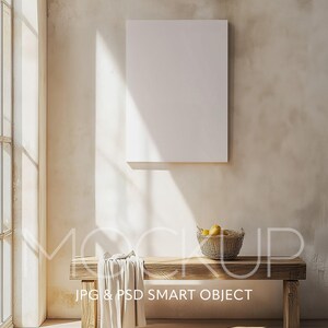 Vertical Canvas Mockup Display Minimalist Photo Mockup 5x7 Canva Mockup PSD Painting Mockup 5x7 Frame Mock Wall Art Mockup Aesthetic