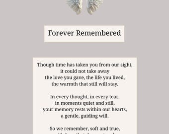 Memorial Poem Print, Remembrance Gift, Sympathy Wall Art (Digital Download)