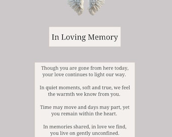 Memorial Poem, In Loving Memory Wall Art, Remembrance Poem, Sympathy Gift, Instant Digital Download