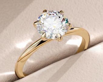 1.50 Carat Lab-Grown Diamond Engagement Ring | 14K Gold Solitaire