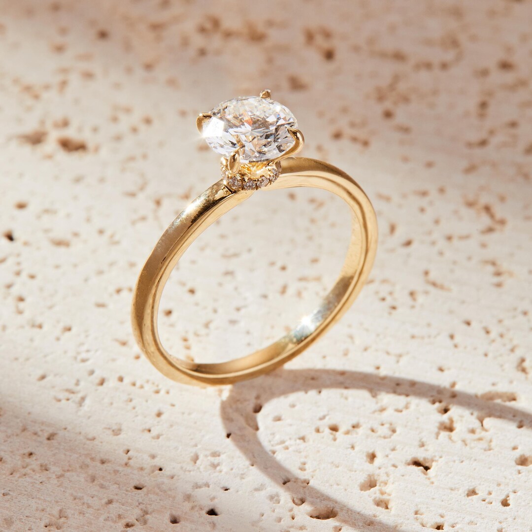 thumbnail image 2 of Kaylee Lab Grown Diamond Ring -18K Yellow Gold, Solitaire, Round, 3 Carat – Best Brilliance 2 of 10