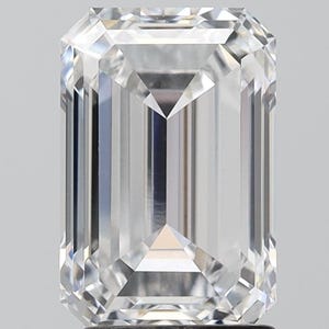 Diament o szlifie szmaragdowym o masie 3,02 ct, hodowany laboratoryjnie: D VVS2, certyfikat IGI