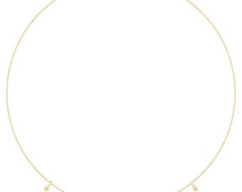 14K Yellow Gold Five-Station Station 18" Necklace