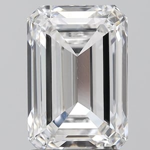 Diament o szlifie szmaragdowym o masie 2,62 ct, laboratoryjnie hodowany: luźny kamień z certyfikatem D-VVS2 IGI