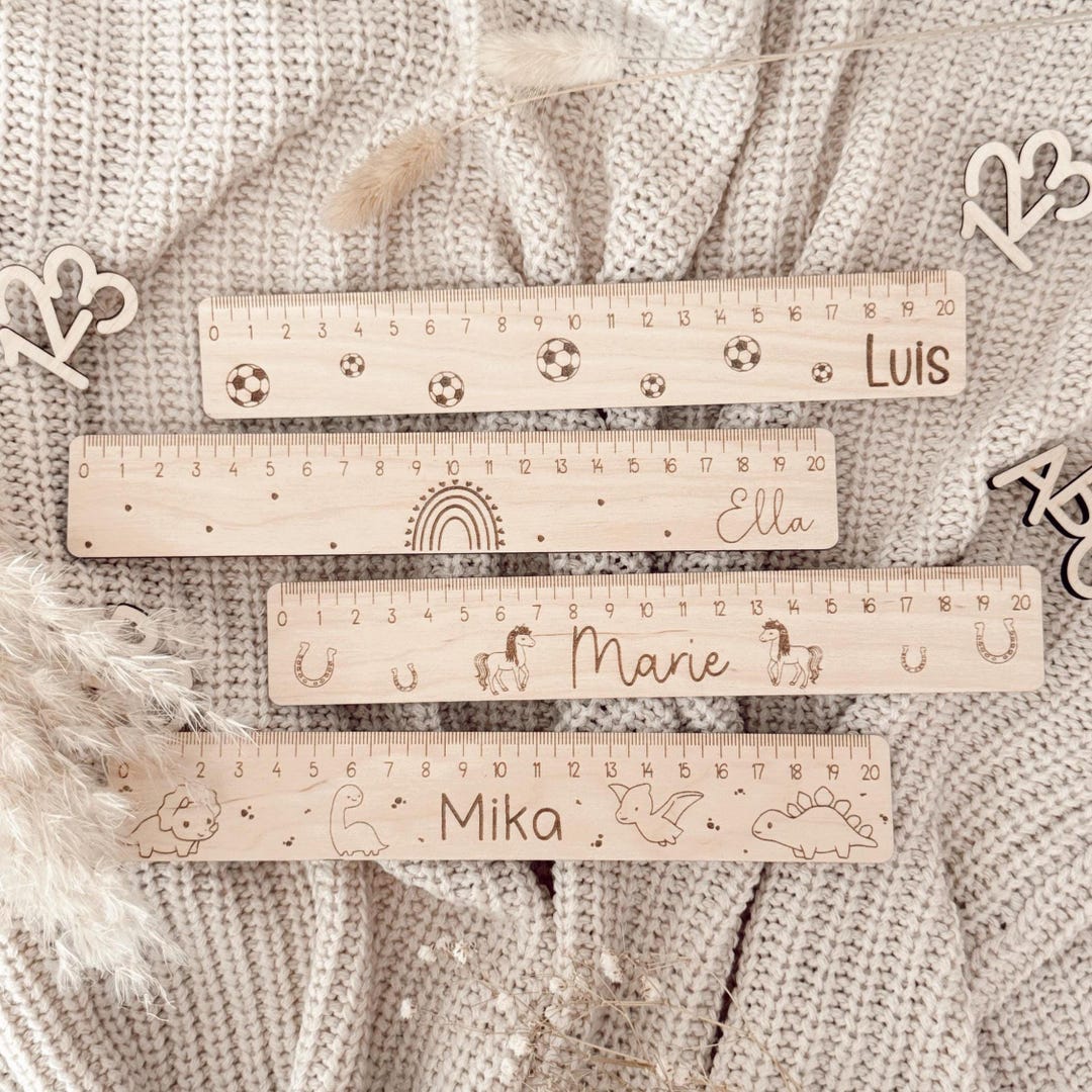 Personalized Wooden Rulers With Names | Available With or Without ...