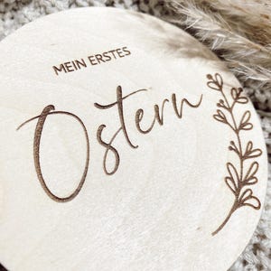 Meilensteinkarte Holz Mein erstes Ostern – Osterfoto Accessoire für Babys – Geschenk zur Geburt oder zu Ostern