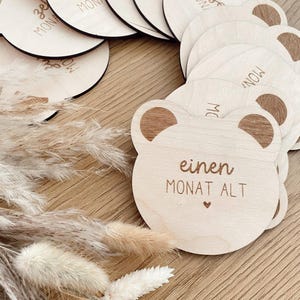 Meilensteine aus Holz, Meilensteine Bär, Meilensteine Teddy, Meilensteinkarten, mein erstes Jahr, 12 Monate Baby, Geschenk Geburt, Babyparty