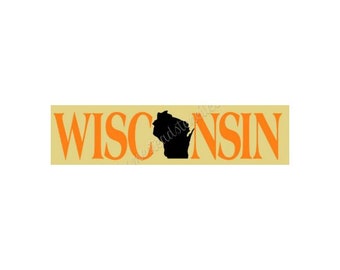STENCIL 6458 F  6"x24", WISCONSIN,  Painting Template, Craft Stencil, DIY, Painting Stencil, Wall Stencil