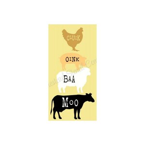 STENCIL, 8409 K, 8&quot;x18&quot;, Chicken pig sheep Cow, Stencils, Wall Decor, Wall Stencil