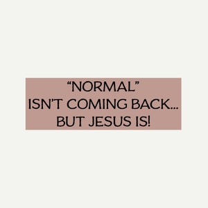 Normal isn&#39;t coming back but Jesus is Reusable STENCIL, 6&quot;x18&quot;, Craft Stencil, Craft Stencil, DIY, Painting Stencil, Jesus Stencil