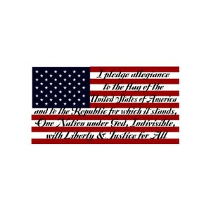 STENCIL, 6197 OLJ, 11&quot;x20&quot; overlay, American Flag, Pledge of Allegiance, Painting Template, Craft supplies, Reusable Stencil
