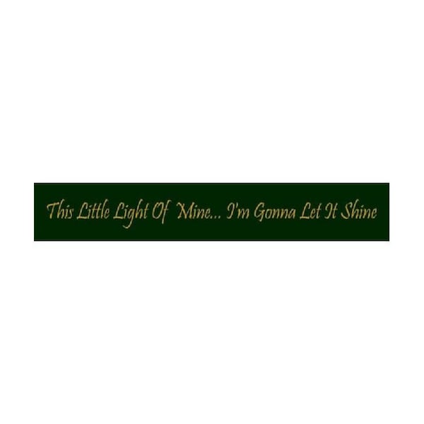 STENCIL, 4075 C, 4"x24", This little light of mine im gonna let it shine, Painting Template, Craft Stencil, Painting Stencil, Wall Stencil