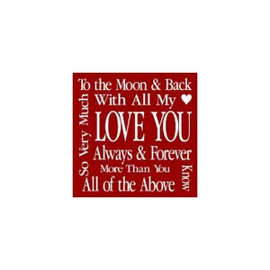 STENCIL, 4882 I 10&quot;X10&quot;, Love You To The Moon and Back,  Painting Template, Craft Stencil, DIY, Painting Stencil, Wall Stencil