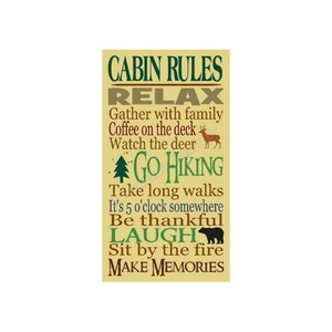 STENCIL, 7001 J, 11&quot;x20&quot;, Cabin Rules, Painting Template, Craft Stencil, DIY, Painting Stencil,  Wall Stencil, Stencils, Wall Decor