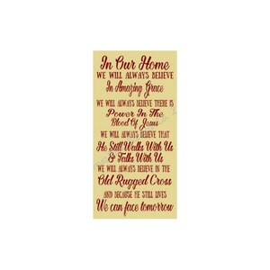 STENCIL, 7781 N 12&quot;x24&quot;, In Our Home, Painting Template, Craft Stencil, DIY, Painting Stencil,  Wall Stencil, Stencils, Wall Decor