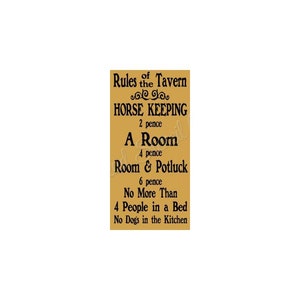 STENCIL, 8753 J, 11&quot;x20&quot;, Rules of the Tavern, Stencils, Craft Stencil, Reusable Stencil, Wall Stencil