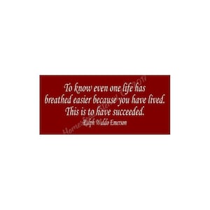 STENCIL, 7816 K, 8&quot;x18&quot;, To know even one life has breathed easier, Painting Template, Craft Stencil, DIY, Painting Stencil, Wall Stencil