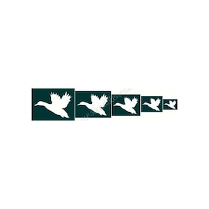 STENCIL, 6112, Multi Size Duck Graphic 2&quot; - 6&quot; ,  Stencil,   Painting Template, Craft Stencil, DIY, Painting Stencil, Wall Stencil
