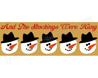 Stockings Were Hung Stencil - Etsy