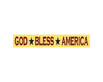 STENCIL, 4687 B, 4"x18", God Bless America,     Painting Template, Craft Stencil, DIY, Painting Stencil,  Wall Stencil, Stencils, Wall Decor