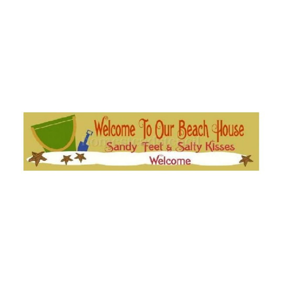 STENCIL 5578 F 6x24 Welcome to Our Beach House - Etsy