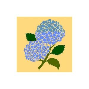 STENCIL, 7963 U, 12&quot;x12&quot; hydrangea, Stencils, Craft Stencil, Reusable Stencil, Wall Stencil