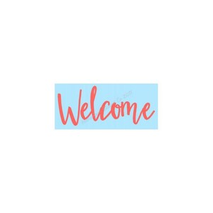STENCIL, 6823 A 4&quot;x12&quot;, Welcome,  Craft Stencil, DIY, Painting Stencil,  Wall Stencil, Stencils, Wall Decor