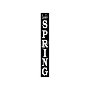 STENCIL, 6961 KP, 8&quot;x36&quot;, hello Spring, Reusable Stencil, Painting Stencils, Craft Stencil, Stencils, Stencil Template, DIY,
