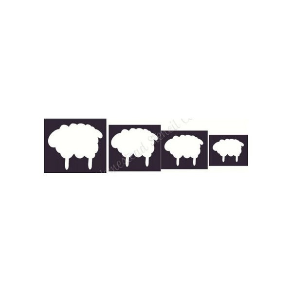 STENCIL, 6649, Multi Size Prim Sheep Graphic 2" - 6"  ,   Painting Template, Craft Stencil, DIY, Painting Stencil, Wall Stencil