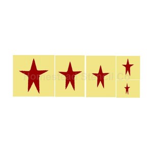 STENCIL, 5651 , Multi Size Prim stars  2" - 6",   Painting Template, Craft Stencil, DIY, Painting Stencil, Wall Stencil