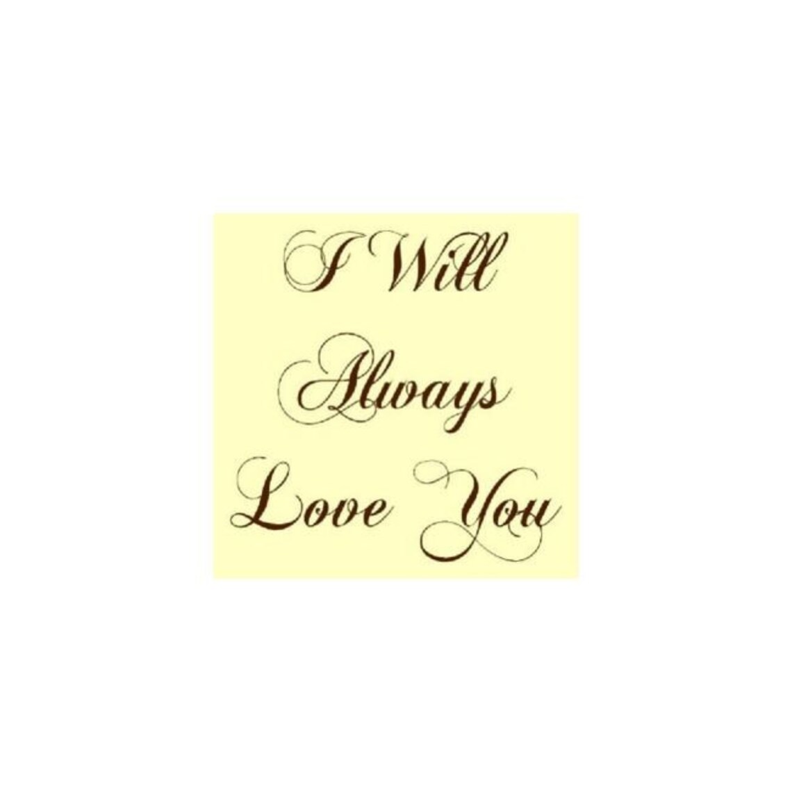 STENCIL 4891 I 10x10 I Will Always Love You - Etsy