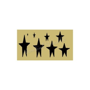 May include: A stencil with multiple sizes of stars, perfect for crafting and decorating projects.