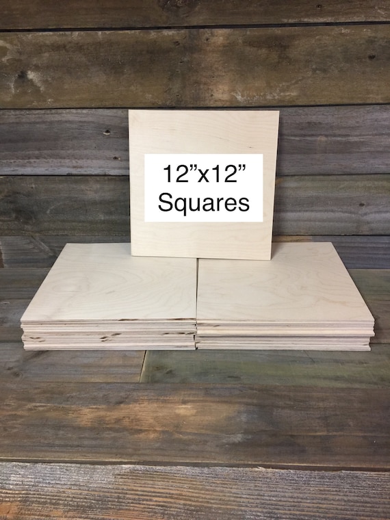 20 Pack of 12x12x 1/45.2mm Thick Unfinished Wooden Squares Shape