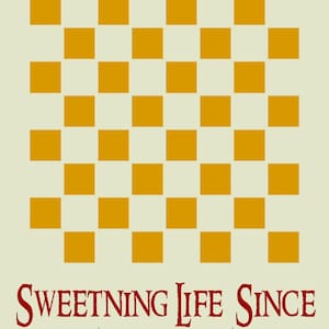 Olde Crow Bakery REUSABLE STENCIL, 11&quot;x20&quot; , checkerboard Stencil, Gameboard Craft Stencil, DIY, Painting Stencil, 4143J