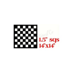 STENCIL, 7123 14&quot;x14&quot;, checkerboard,  Painting Template, Craft Stencil, DIY, Painting Stencil,  Wall Stencil, Stencils, Wall Decor
