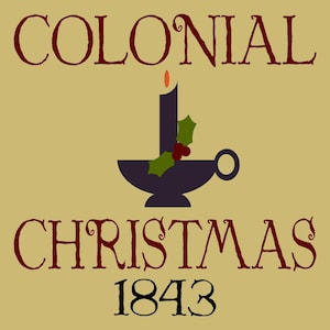 STENCIL, Colonial Christmas 1843, Primitive Stencil, Craft Supplies, Stencil for painting signs 8539 U, 12"x12"