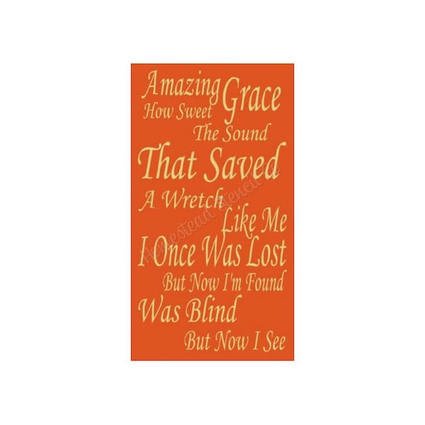 STENCIL, 7021 J, 11"x20", Amazing Grace, Reusable Stencil, Painting Template, Craft Stencil, DIY, Stencil Template, Stencils,