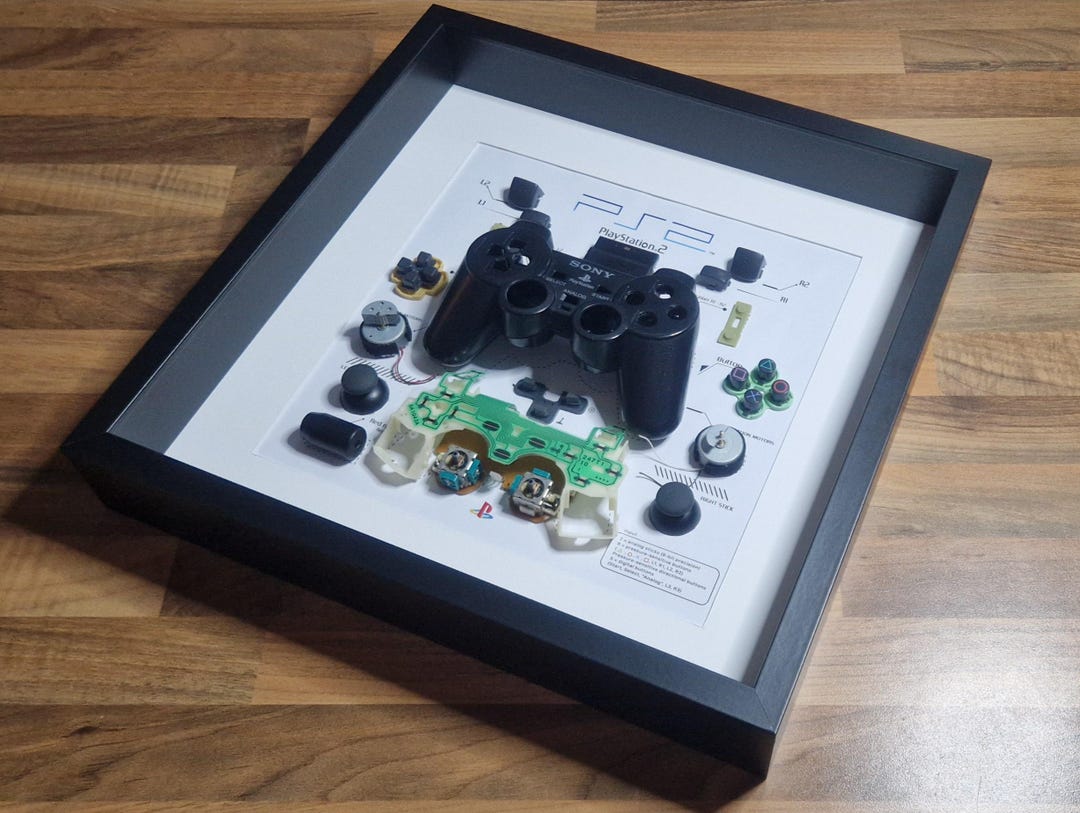 Sony Playstation 2 Controller Teardown Frame Dualshock 2 Wall Art ...