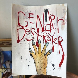 Gender Destroyer- watercolor painting