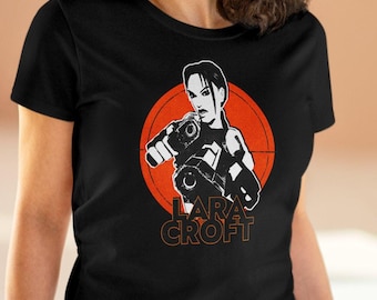 Lara Croft T-Shirt: Tomb Raider Tribute, 100% Cotton Tee