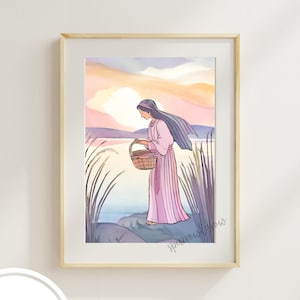 Kids Christian Wall Art, Bible Wall Art for Kids, Miriam Wall Art for Kids, Women of God Art, Girls Bedroom, Nursery Wall Art, Kids Room