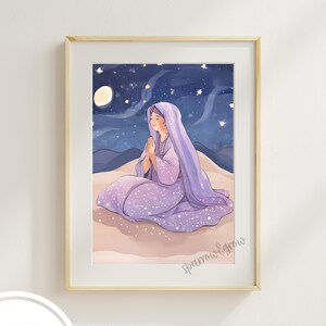 Kids Christian Wall Art, Bible Wall Art for Kids, Sarah Wall Art for Kids, Women of God Art, Girls Bedroom, Nursery Wall Art, Kids Room