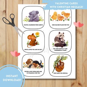Christian Valentine&#39;s for Kids, Christian Valentine&#39;s Day for Kids, Bible Valentines, Valentines Cards Printable, Valentines Classroom Print