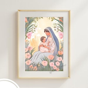 Kids Christian Wall Art, Bible Wall Art for Kids, Hannah Wall Art for Kids, Women of God Art, Girls Bedroom, Nursery Wall Art, Baby Shower