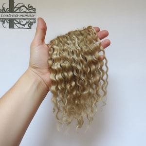 Mohair para muñecas, trolls, reborns, marionetas, blythe, efectos especiales, bjd, - Oro Oscuro 10 gramos