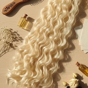 Handcrafted Reborn Doll Hair - Ultra-Realistic Blonde Locks 10 grams kid mohair