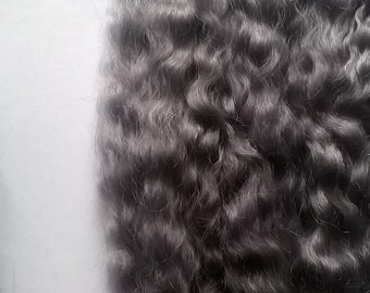 Mohair for dolls , trolls, reborns, puppets, blythe , special effects, theatre , - Medium grey 10 grams